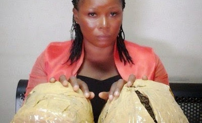 Photo: Mother of three caught with Cannbis at Lagos Airport