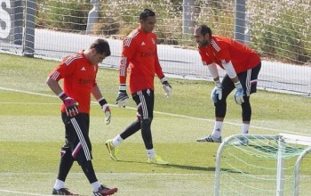 BATTLE!!! : Iker Casillas, Keylor Navas and Diego Lopez all train together for the first time (PHOTO)