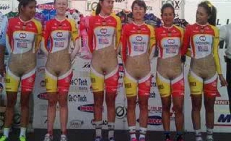 Hilarious: See The N*ked-Coloured Kit Worn By The Colombian Women Cycling Team (PHOTO)