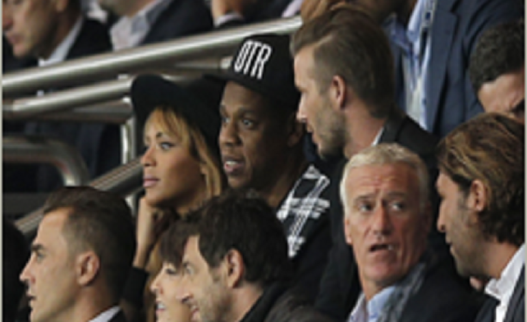 Beckham With Beyonce And Jay-Z Watching PSG Demolish Barca