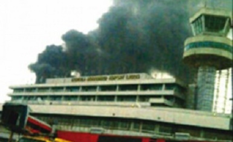 BREAKING NEWS: Fire Outbreak At Lagos Airport