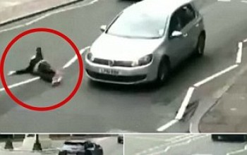 Caught on CCTV: Horrifying moment a woman was hit by a car on Abbey Road zebra crossing made famous by Beatles album cover