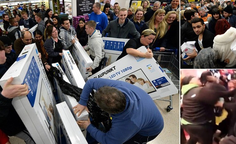 OMG! Black Friday begins: Shoppers clash in supermarkets while trying to grab bargains after Boots