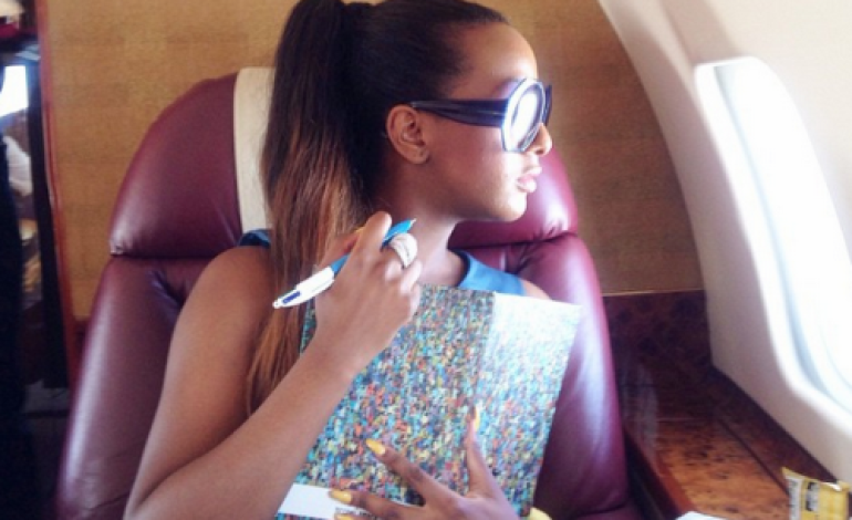 DJ Cuppy flies to Ghana in her father’s private jet, See photos