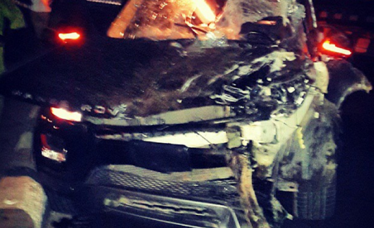 OMG! Singer Oritsefemi crashes his new Range Rover Evogue? See pics