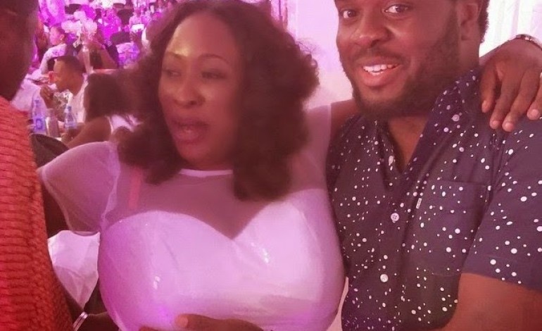 Aremu Afolayan grabs Yoruba Actress Big Boob at a Party