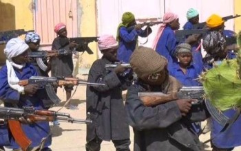 A Problem pictures credited to Boko Haram training underage boys