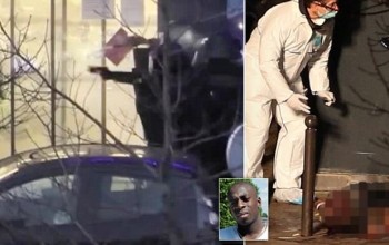 Revealed: How customer in kosher deli was executed when he grabbed one of terrorist's guns and it JAMMED - as dramatic video shows moment SWAT team gunned down hostage taker
