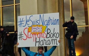 #JeSuisNigerian; Hundreds Gather In Paris For A Protest Against Boko Haram