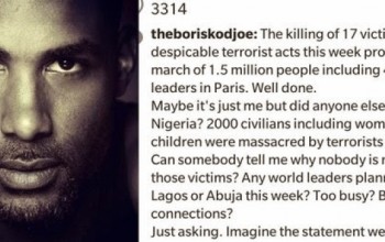 Hollywood Actor Boris Kodjoe calls out World Leaders over Boko Haram