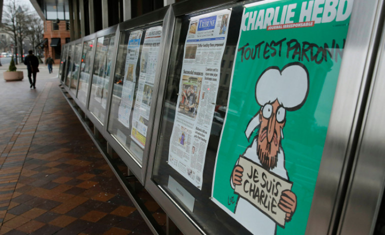 Latest Charlie Hebdo issue finally in New York…sort of