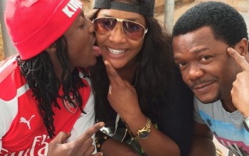 Terry G licks Angela Okorie's face