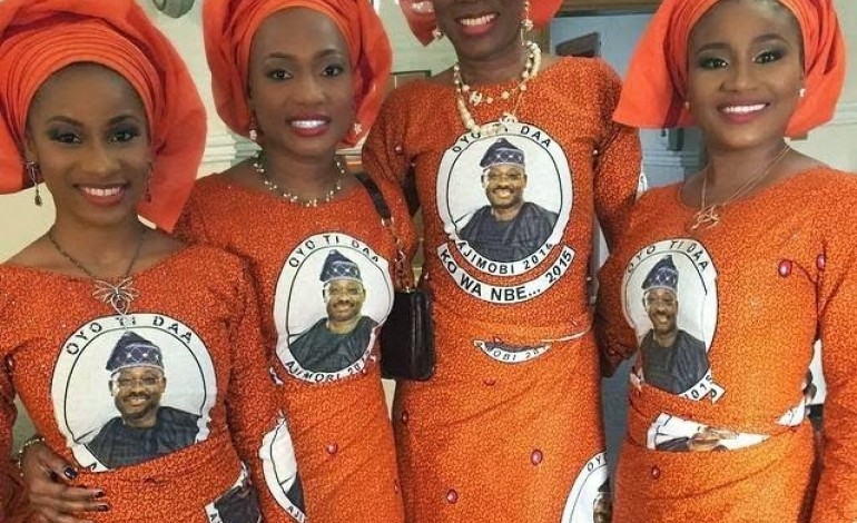 Photos: Governor Ajimobi’s 4 cute daughters campaign for him