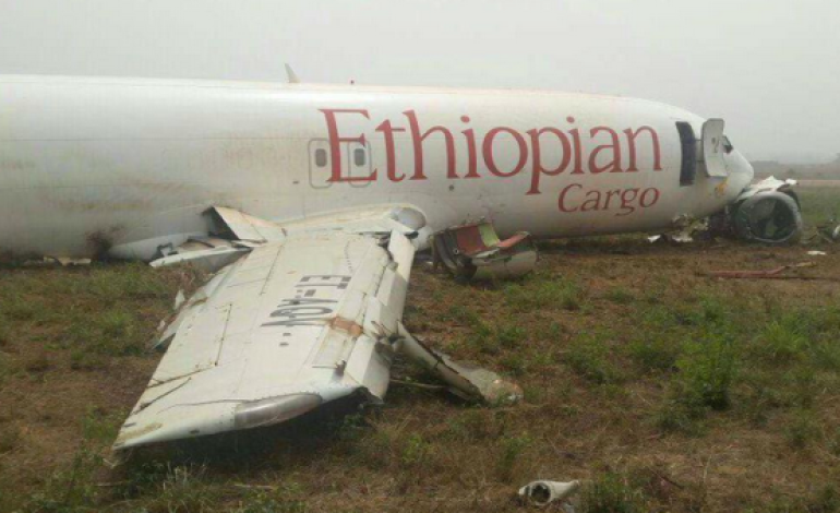 Photos: Ethiopian aircraft crash lands at Ghana airport
