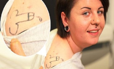 See Woman Who Got Drunk & Gets Most Embarrassing PENIS Tattoo On Her Shoulder
