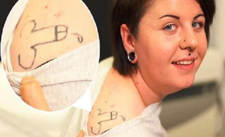 See Woman Who Got Drunk & Gets Most Embarrassing PENIS Tattoo On Her Shoulder