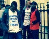 For Real! Anti-Buhari protesters now at Chattam house, London..:-) See Photo