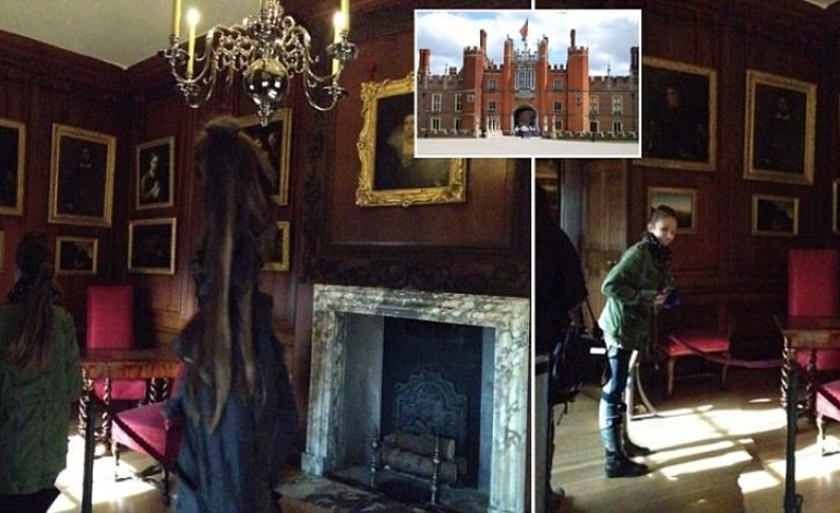 spooky apparition the Grey Lady of Hampton Court? Schoolgirls claim to have captured ghost of servant who died of small pox after nursing Elizabeth I at the palace