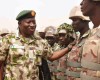 President Jonathan rocks military uniform ,visits troops in Maidugri,Mubi.. (Photos) Featured