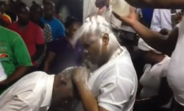 Is this a worshiping God or god++ : Pastor washes the sins of his congregation with soap and bleach, see Video