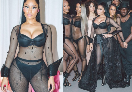Photos: Nicki Minaj shows off curves in sheer performance outfit