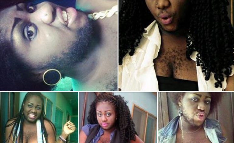 Naija Hairiest Lady Queen Okafor Shows Off What She’s Got