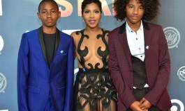 Toni Braxton Steps Out In Sheer Dress With Her Two Sons