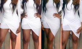 Ebube Nwagbo steps out in short, sexy white dress for Ini Edo's party