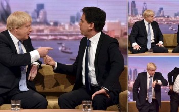 #LOL ! 'You'll do more damage to the country than you did to your brother,' says #Boris in blistering and very personal attack on '#backstabber' Red Ed on live TV