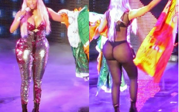 OMG! (photos)-Nicki Minaj's stage costume from the back is... Hmm