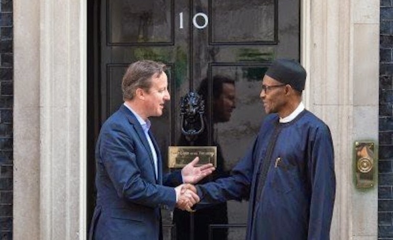 Photos: Buhari meets British PM David Cameron in London