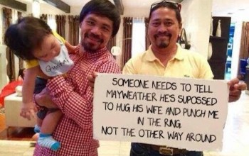 Lol. Manny Pacquaio mocks Floyd Mayweather in new pic