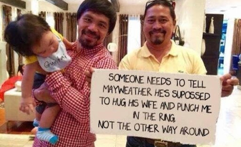 Lol. Manny Pacquaio mocks Floyd Mayweather in new pic