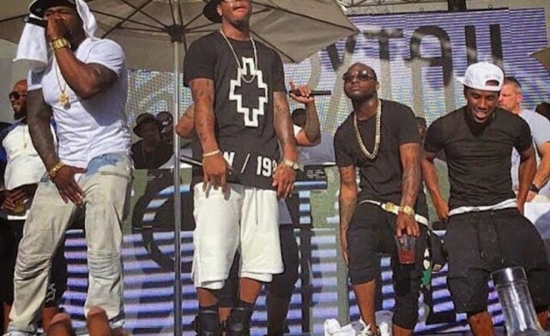 #Davido performs on stage with #50Cents in Vegas (Photos)