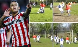 Manchester United's £25m signing Memphis Depay scores incredible solo goal when he was just seven years old