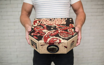This Pizza Hut box transforms into a motion picture and film projector