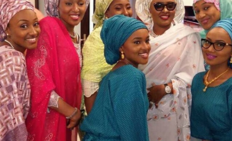 Nigeria’s New First Lady, Aisha Buhari Pictured with Her beautiful Daughters
