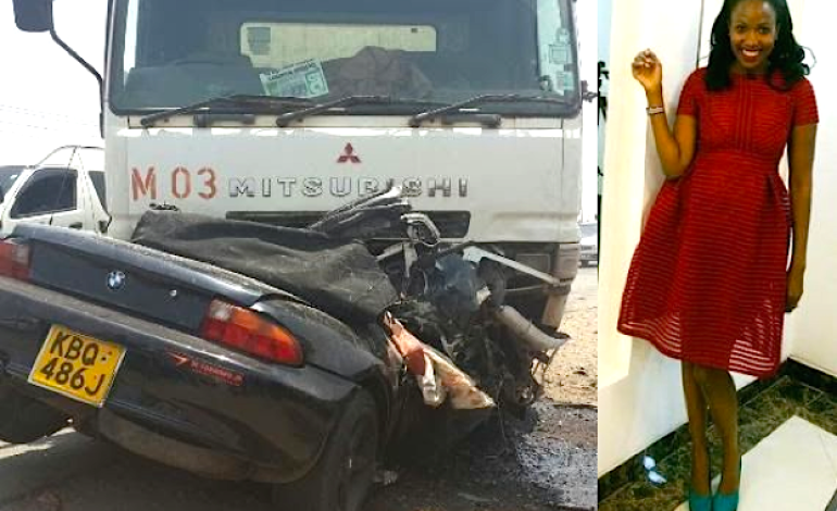 Photos: Popular Kenyan actress dies in auto crash…few days after writing about death on FB