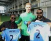 Photos: Kevin Hart and Ice Cube visit Manchester city players in training