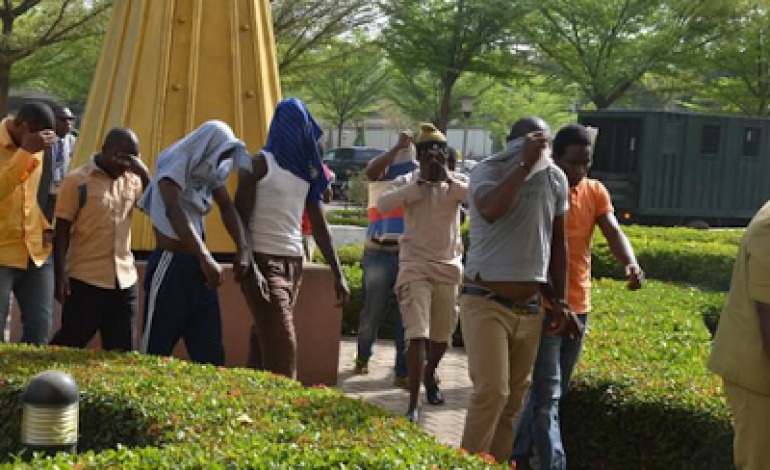 Photos: Suspected masterminds of Nyanya and Kuje bomb blast arrive in court today