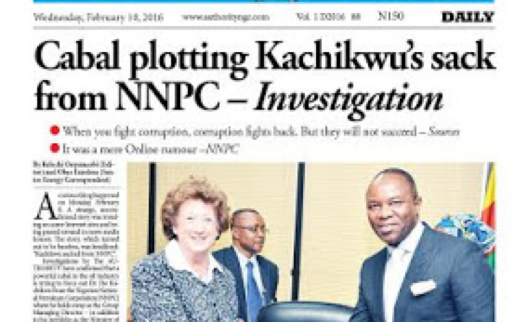 The Authority Newspapers Today February 10th, 2016.