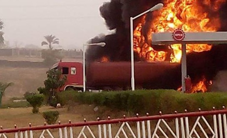 PHOTOS: Big Filling Station In Abuja On Fire
