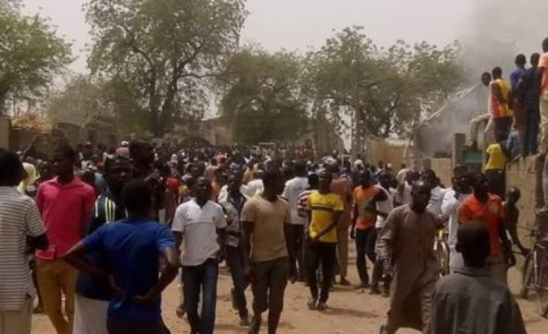 Photos From Bomb Blast at Police Headquarters In Adamawa