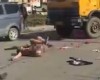 Pics: Man rolls around on the road naked after girlfriend rejects his marriage proposal