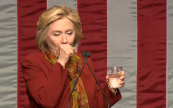 Coughing Fit Invades Hillary Clinton Again During Campaign Stop (WATCH)