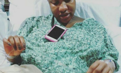 Photo of Tonto Dikeh in the Labor room