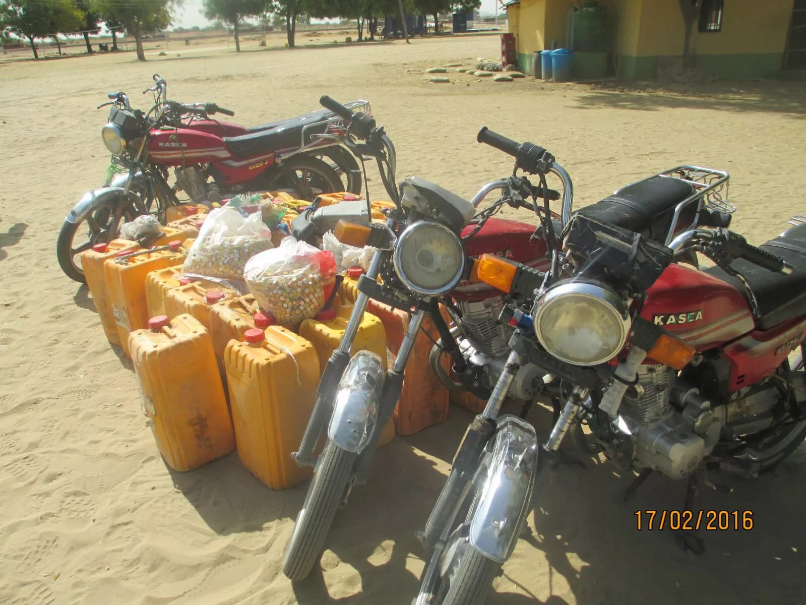 Motorcycles and gallons of fuel