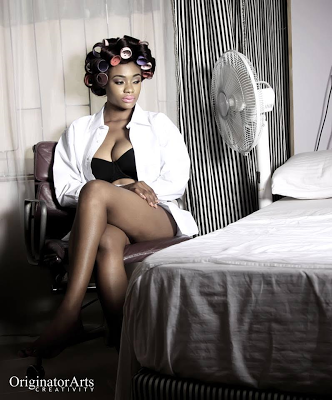 Naomi Arinze and her undies In bedroom photos