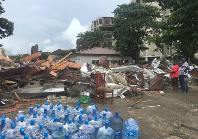 Photo: Owner of Bakery demolished at Rumens road, Ikoyi paid N5m in rent yesterday