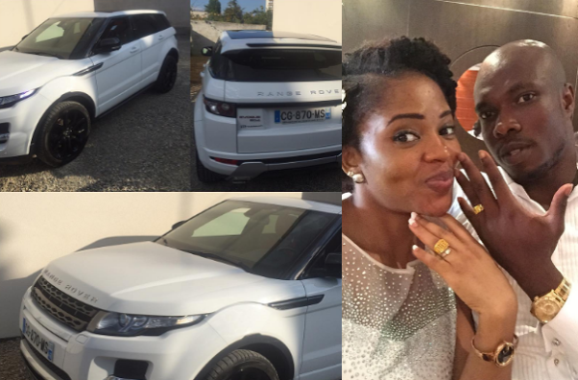 Photos: Footballer Dickson Nwakaeme buys Range Rover for his pregnant wife